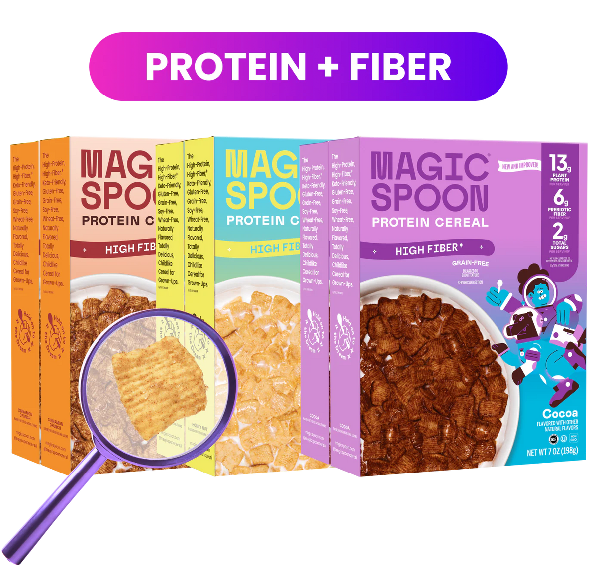 Variety 6 - Protein + Fiber Cereal 1 case (6 boxes)